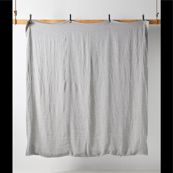 New Anthropologie Harmony Hemp Duvet Cover Gray Queen - Picture 3 of 16